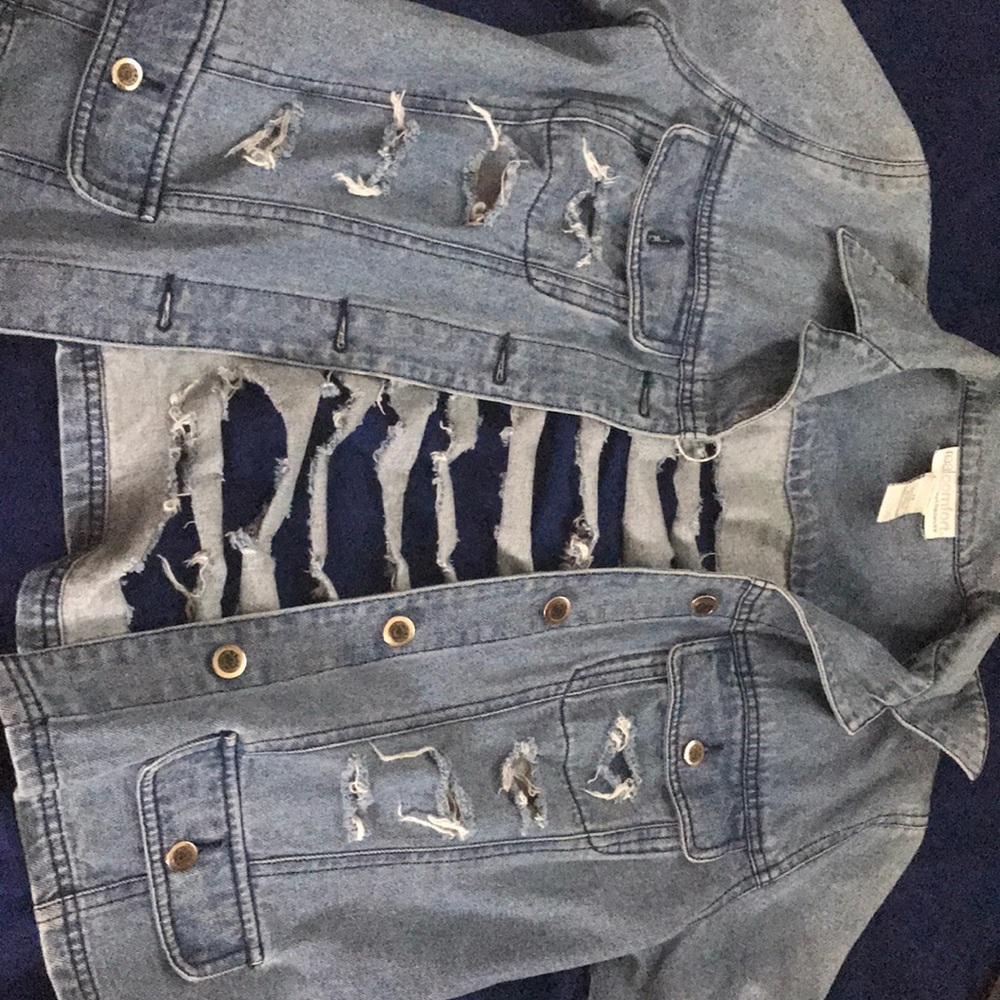 distressed jean jacket for kids